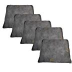 Knsz sırt minderi 5 li mazlum gri işlemeli kumaş cırtlı tel sandalyesi sırtı için