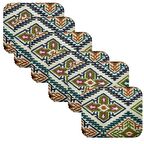 Knsz oturma minderi 6 lı mazlum kilim desen tel sandalyesi oturma yeri için