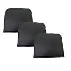 Knsz sırt minderi 3 lü zng&mğr&uslu syh suni deri cırtlı tel bar sandalyesi sırtı için