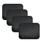 Knsz oturma minderi 4 lü mazlum siyah çizgili kumaş tel sandalyesi oturma yeri için