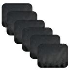 Knsz oturma minderi 6 lı artis&mutlu siyah çizgili kumaş tel bar taburesi sandalyesi için