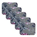 Knsz oturma minderi 5 li artis&mutlu yaprak gri kumaş tel bar taburesi sandalyesi için