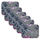 Knsz oturma minderi 6 lı zengin&mağrur&uslu yaprak gri kumaş tel bar sandalyesi için