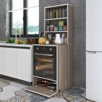 Kenzlife ankastre fırın dolabı bengisu crd 165*60*56 mutfak kapaklı