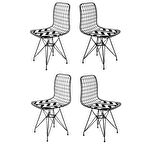 Knsz kafes tel sandalyesi 4 lü mazlum syhaldo ofis cafe bahçe mutfak