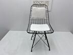 Knsz kafes tel sandalyesi 1 li mazlum syhbeyaz kumaş sırtminderli ofis cafe bahçe mutfak
