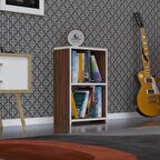 Kenzlife kitaplık süper ga 060*40*19 cvz 2 katlı tek bölme ofis mutfak banyo dolabı arkalıksız