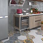 Kenzlife ankastre modülü kabini esena mono3 crd 89-81*60*56 fırın ocak dolabı ayarlı ayaklı üstü kapalı 