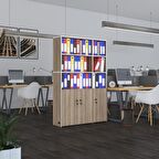 Kenzlife klasör dolabı kilitli alpdem crd 175*120*30 klasörlük kitaplık ofis arkalıksız