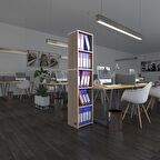 Kenzlife klasörlük raflı kutadgu crd 175*40*30 kitaplık ofis arkalıksız