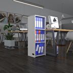 Kenzlife klasörlük raflı almakay byz 105*40*30 kitaplık ofis arkalıksız