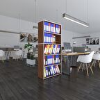 Kenzlife klasörlük raflı rona cvz 175*80*30 kitaplık ofis arkalıksız