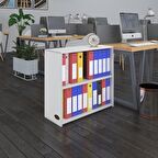 Kenzlife klasörlük raflı burutay byz 70*80*30 kitaplık ofis arkalıksız