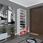 Kenzlife ayakkabılık goya byz 180*70*30 arkalıksız ayakkabı ofis dolabı iki bölme