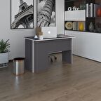 Kenzlife ofis masası miyamoto gri sağ 75*170*60 raflı dolap bilgisayar çalışma masası