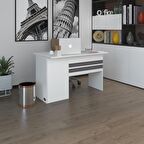 Kenzlife ofis masası kamikaze byz sağ 75*170*80 kilitli kapaklı dolap şeritli bilgisayar çalışma masası