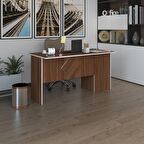 Kenzlife ofis masası yoko ono cvz sol 75*130*60 raflı dolap eşkenar bilgisayar çalışma masası