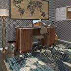 Kenzlife ofis masası masi oka cvz 75*170*80 kilitli kapaklı dolap çiftli bilgisayar çalışma masası