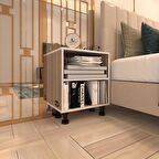 Kenzlife komodin tereşkova crd 47*39*19 mutfak banyo ofis dolabı komidin siyah ayaklı (m)