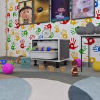 Kenzlife sepetli mutfak dolabı ruberu gri 038x45x30 banyo oyuncak çamaşır beyaz 2 li sepet