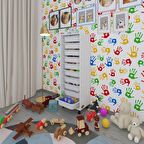 Kenzlife sepetli mutfak dolabı ruberu byz 134x45x30 banyo oyuncak çamaşır beyaz 10 lu sepet