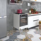 Kenzlife ankastre modülü kabini polonyum byz fırın ocak dolabı özel boy ayarlı ayaklı kapaklı