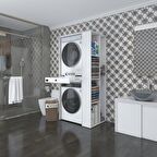 Kenzlife çamaşır-kurutma makinesi dolabı bacce sağ byz 187*090*60 çekmeceli banyo