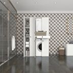 Kenzlife çamaşır-kurutma makinesi dolabı şahrur sol byz 187*120*60 çekmeceli % 100 FULL MDF