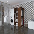 Kenzlife çamaşır-kurutma makinesi dolabı ve giysi dolabı kazvini sol cvz 180*160*60  banyo
