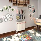 Kenzlife petek üstü raf dresuar golden boy gri 060*24 ikili kitaplık duvar rafı 060 cm uzunluk