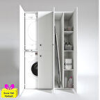 Kenzlife çamaşır-kurutma makinesi dolabı kapaklı yaromira byz 180*120*60 banyo arkalıksız + teklif duvar rafı hediyeli