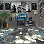 Kenzlife televizyon sehpası duvar ünitesi paris gri 038*180*32 tv ünitesi duvara monte ayaksız