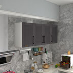 Kenzlife hazır mutfak dolabı soğan60 gri mod2 60*160*32 mebran kapak suntalam gövde