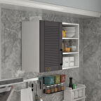 Kenzlife hazır mutfak dolabı tere60 gri mod2 60*080*32 mebran kapak suntalam gövde