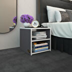 Kenzlife komodin meydey gri 39*39*39 komidin kitaplık ayakkabılık