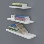 Kenzlife kitaplık hubbu byz 20*30*40*15 3 lü set duvara monte aparatlı duvar rafı