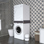 Kenzlife çamaşır&bulaşık makinesi dolabı kakılı gri 015*074*74 banyo aparatı 70*70 iç hacim