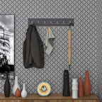 Kenzlife askılık tokadi mat gri renk suntalam 7 adet metal krom renk portmanto