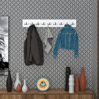 Kenzlife askılık tokadi mat beyaz renk suntalam 9 adet metal krom renk portmanto 