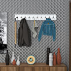 Kenzlife askılık tokadi mat beyaz renk suntalam 10 adet metal krom renk portmanto 