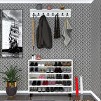 Kenzlife ayakkabılık fotin5 byz 83*100*30 kapaksız 5 raflı 25 çift ayakkabı kapasitesi