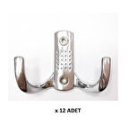 Kenzlife elbise banyo askılığı krom metal  askı askılık 12 adet