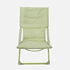 Metal İskeletli Katlanır Kumaş Koltuk Limon Yeşili