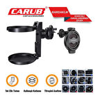  CARUB Bardaklık Katlanır Otomatik Monteli Siyah