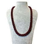 Uretti - Özlem 9422 3959 El Yapımı Sarma Model Kristal Boncuk Kolye