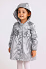 KIZ ÇOCUK KAPÜŞON DETAYLI YAĞMURLUK - RÜZGARLIK 