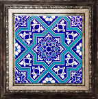 Armada Çini 20x20 Cm Ac 12 Selçuk Yıldız Geçme Desenli Çini Pano