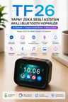 TF26 Yapay Zeka Sesli Asistan Akıllı Bluetooth Hoparlör AI Sohbet 21 Dil Çeviri Dokunmatik Ekran Dijital Masa Saati Bluetooth 5.4