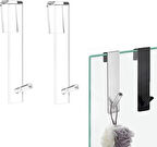 Microcase Sağlam Pleksi Malzemeden Şık Banyo Duşakabin Mutfak VB Alanlar İçin Askılık 2 Adet - GÜMÜŞ AL4991