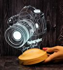 Fotoğrafçı Hediyesi Gece Lambası DSLR Fotoğraf Makinesi 3D Led Lamba